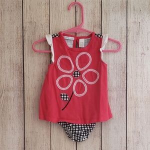 Geometric floral sleeveless romper